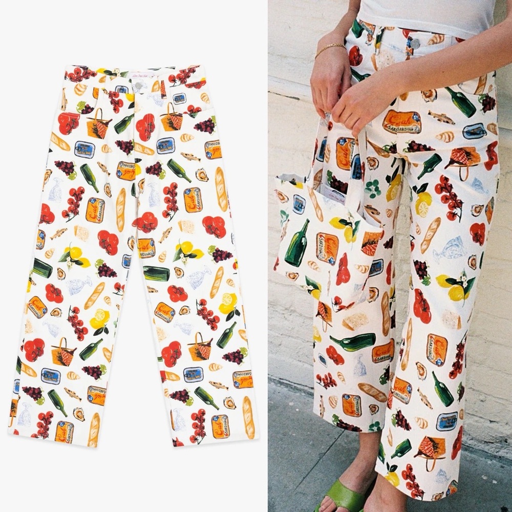 Lisa Says Gah Robyn Jean Italian Summer Caviar Tomato Wine Baguette Ivory Pants
